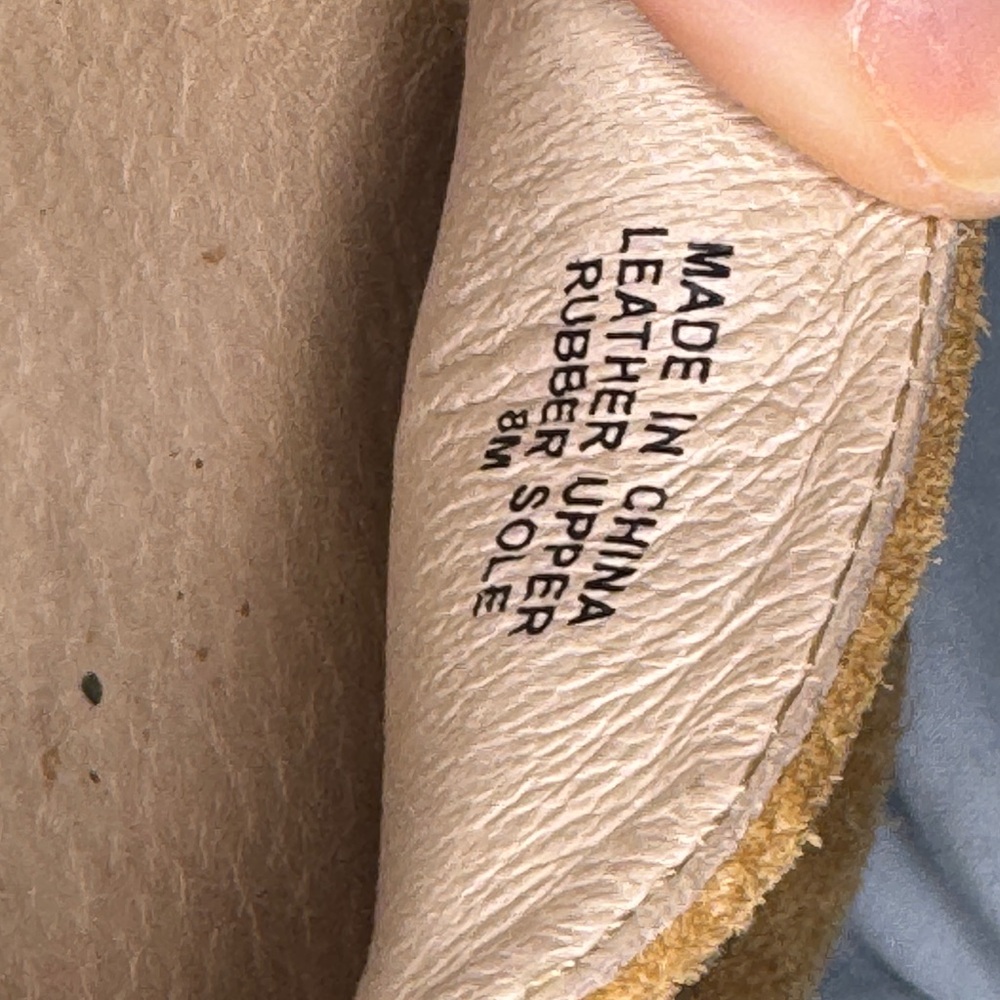 Michael Kors Suede Loafers Moccasins Tan Camel Leather Flats Size 8M - Picture 7 of 7